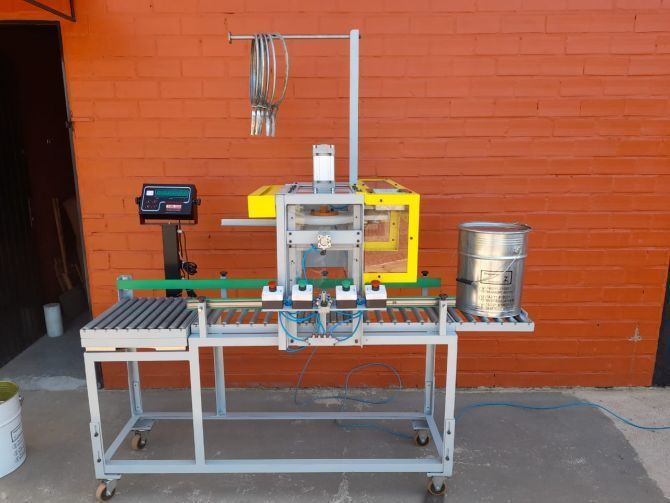 ESTEIRA FECHADORA DE BALDE HOMOLOGADO SEMI-AUTOMÁTICA